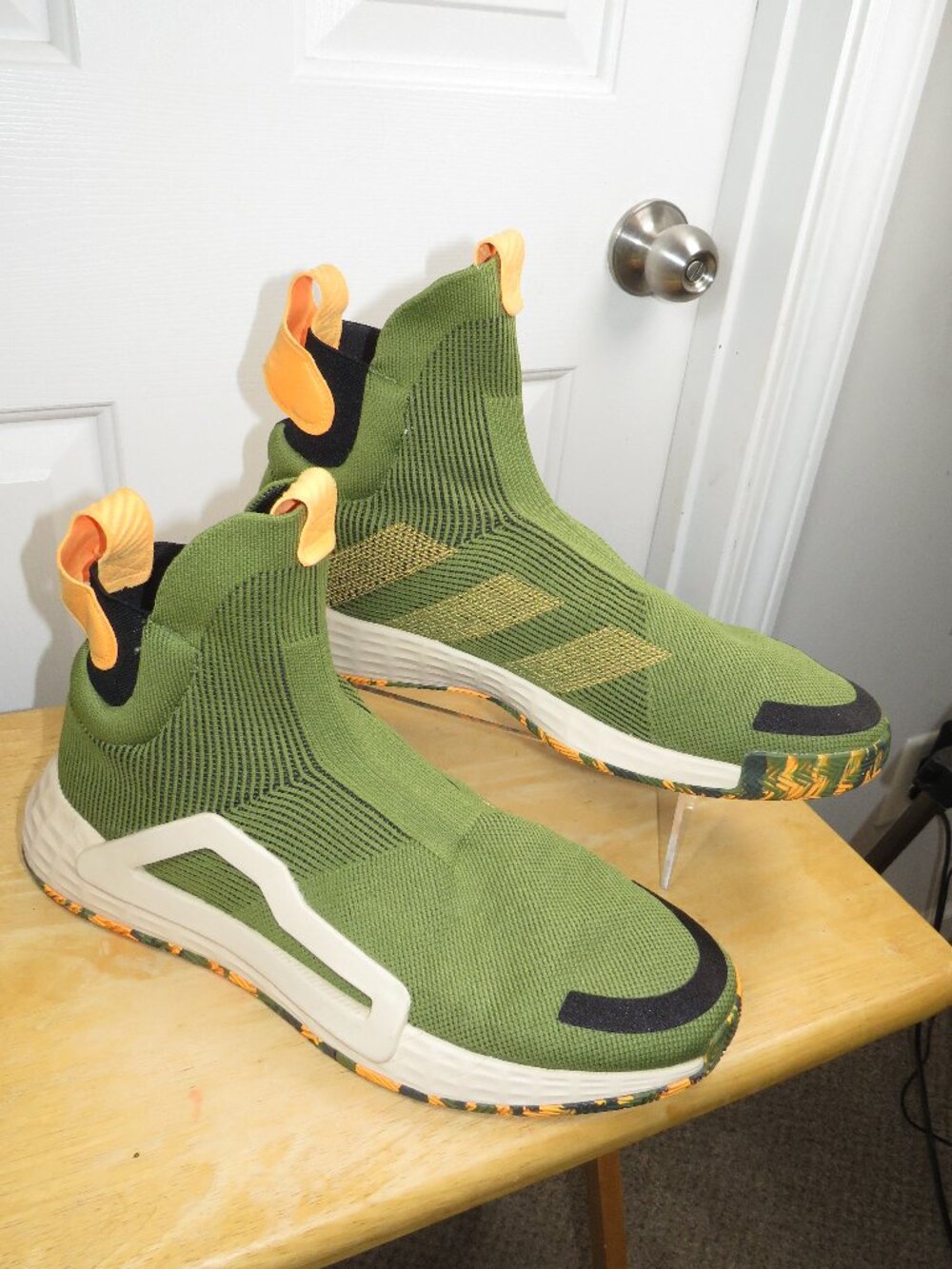 Adidas N3XT L3V3L Next Level Olive Linen Basketball Shoes F97258 Men’s 14